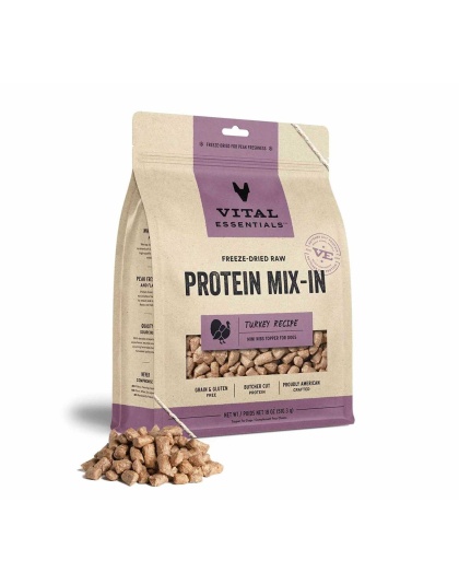Vital Essentials(R) Freeze-Dried Raw Turkey Protein Mix-In Meal Topper for Dogs,  - 18 oz