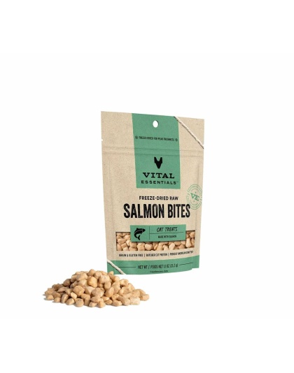Vital Essentials(R) Freeze-Dried Salmon Bites Cat Treats, 1.1 oz