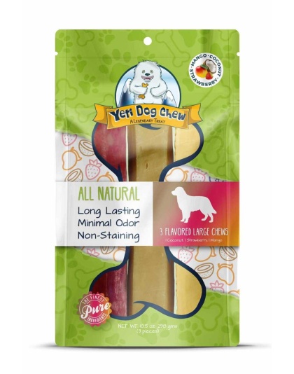 Yeti Dog Chews Coconut/Strawberry/Mango Large 3 pk 10.5oz