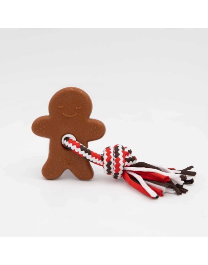 ZippyPaws Holiday ZippyTuff Teether Gingerbread Man Dog Chew Toy - LLB Only