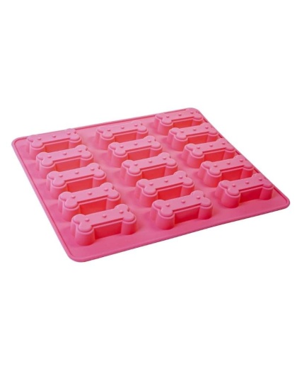 Set of Dog Bone and Paw Print 3 in 1 Silicone Baking Treat Trays
