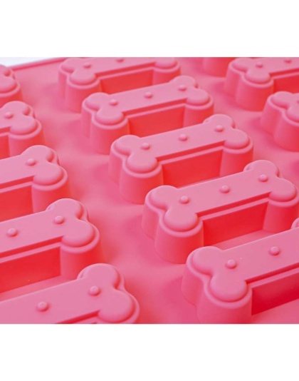 Set of Dog Bone and Paw Print 3 in 1 Silicone Baking Treat Trays