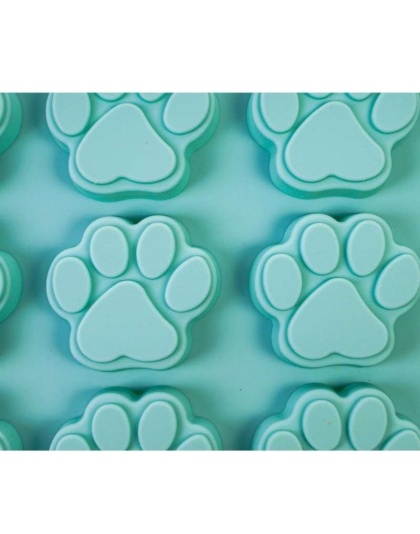 Set of Dog Bone and Paw Print 3 in 1 Silicone Baking Treat Trays