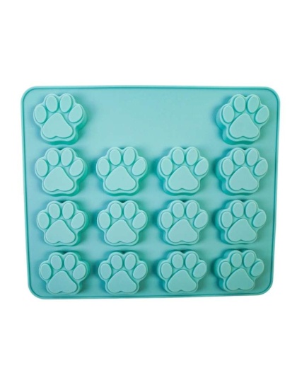 Set of Dog Bone and Paw Print 3 in 1 Silicone Baking Treat Trays