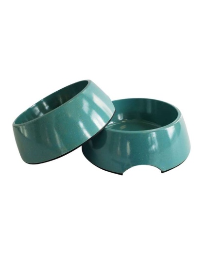 Teal Blue - Eco-friendly Biodegradable Bamboo Dog Bowl  - Large (32 oz)