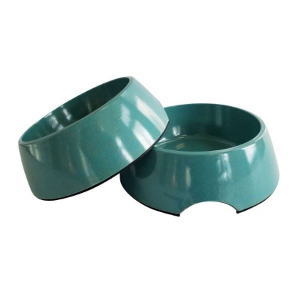 Teal Blue - Eco-friendly Biodegradable Bamboo Dog Bowl  - Medium (16 oz)
