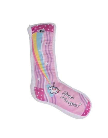 Squeaking Unicorn Comfort Plush Sock Dog Toy