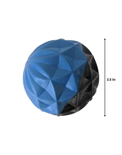 Geometric Design Textured Ball Dog Chew Toy - Large