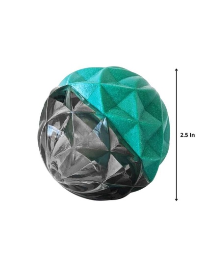Geometric Design Textured Ball Dog Chew Toy - Small
