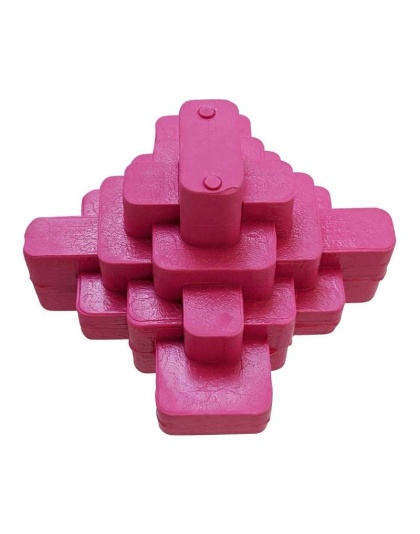 Pink - Geometric TPR Dog Chew Toy