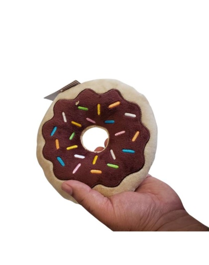 Chocolate & Strawberry - Interactive Donut Plush Dog Toy Set