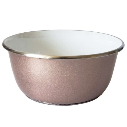 DUROBOLZ Deep Bowl with Rubber Bottom and Paw Print - 32 oz