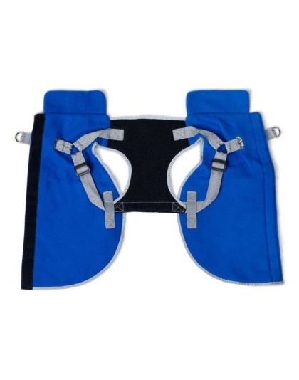 Royal Blue - 2-in-1 Travel Dog Vest With Built In Harness - Medium