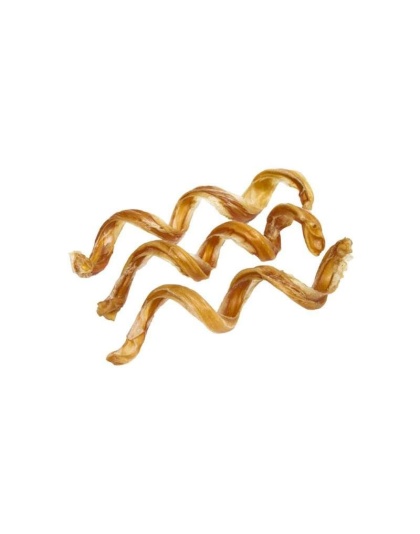 All-Natural Beef Curly Bully Stick Dog Treats - 5"-7"