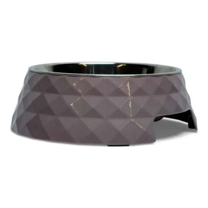 Wood Rose - Diamond Melamine Stainless Steel Dog Bowl  - Medium (12 oz)