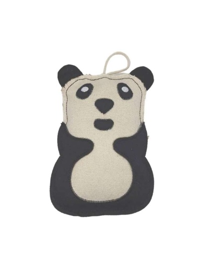 Eco-Friendly Canvas and Jute Panda Dog Toy