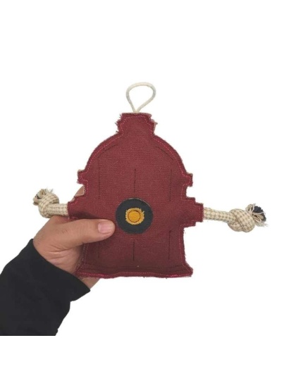 Eco-Friendly Hydrant Canvas and Jute Dog Toy