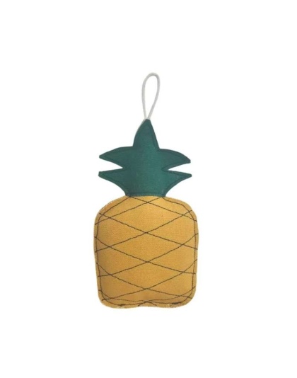 Eco-Friendly Pineapple Canvas and Jute Dog Toy