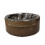 Stainless Steel Dog Bowl with Cylindrical Mango Wood Holder - 1 Pint