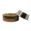 Stainless Steel Dog Bowl with Cylindrical Mango Wood Holder - 1 Quart
