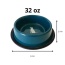 Teal - Nonskid Dog Bowl with Cool Gray Dog Silhouette - 32 oz