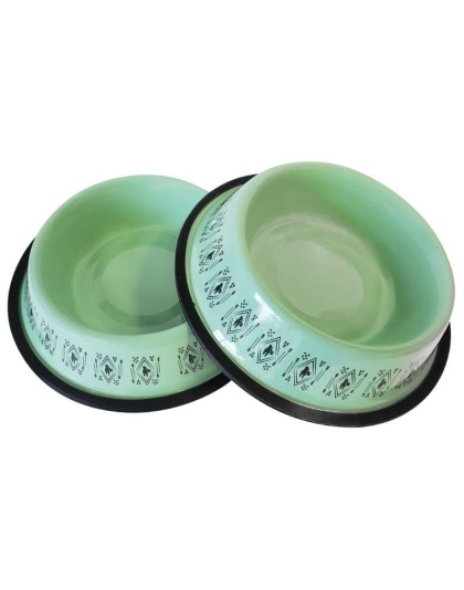 Mint - Stainless Steel Unicorn Boho Design Dog Bowl - 24oz