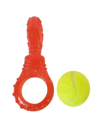 Boomerang, 3-Bone Squeaker, Orange Squeaker - Tennis Ball Dog Toy Variety Pack