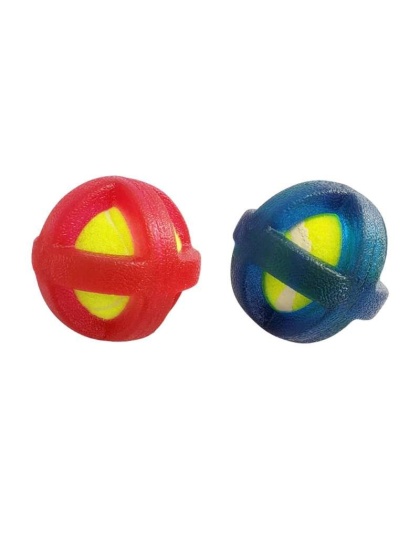 Red - TPR Coated Dog Agility Tennis Ball - Small ( 2.7")