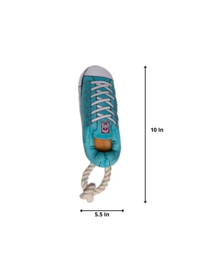 Pink and Blue - Squeaking Comfort Plush Sneaker Dog Toy Set