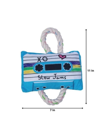 Cassette Tape & Boom Box - Old School Plush Dog Toy Combo