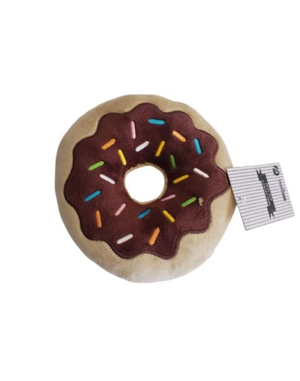 Chocolate Donut Plush Dog Toy