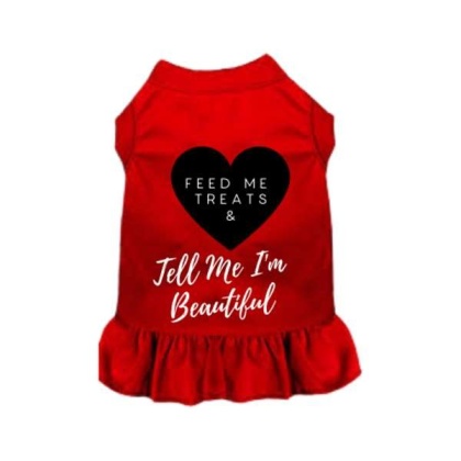 Solid Red - Feed Me Treats & Tell Me I'm Beautiful - 2X Large