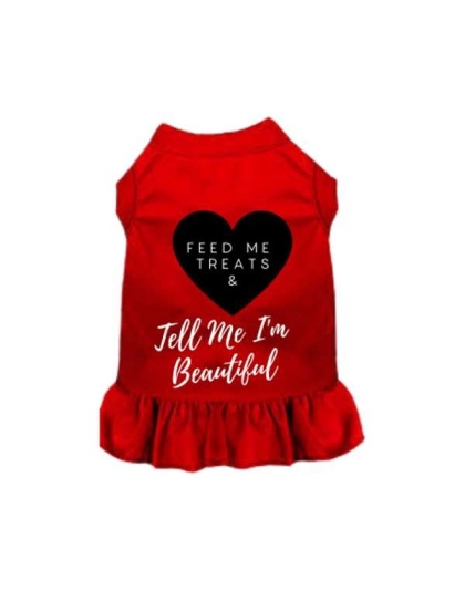 Solid Red - Feed Me Treats & Tell Me I'm Beautiful - Small