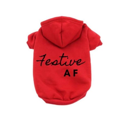 RED - Festive AF Hoodie - 2X Large