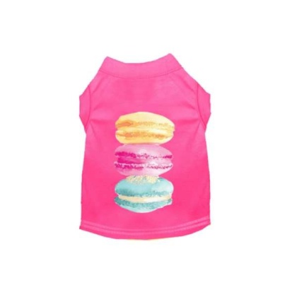 HOT PINK - It's A Macaroon Summer- Dog Shirt - X Small