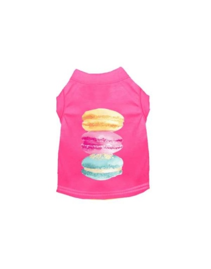 HOT PINK - It's A Macaroon Summer- Dog Shirt - X Small