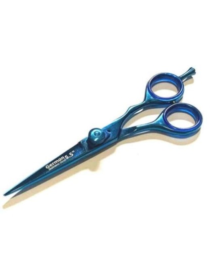 German Stainless Professional Dog Pet Grooming Shears Blue Color  - 5.5"