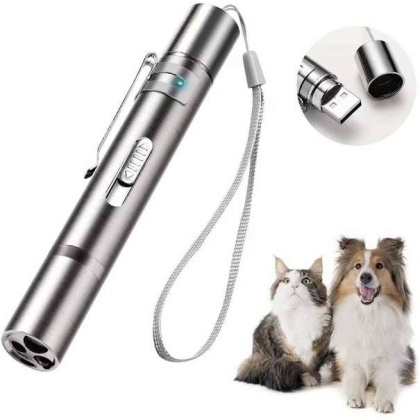 Red Laser Pointer for Cats Dogs 3 Multi-mode Interactive Toy