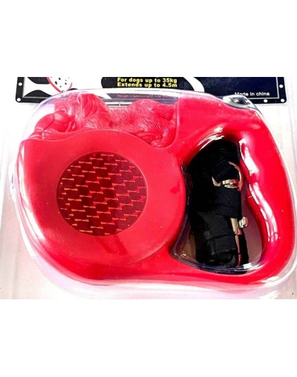 Reflective Retractable Pet Dog Leash Up to 4.5m Long 35kg 77lbs Krypton Beam