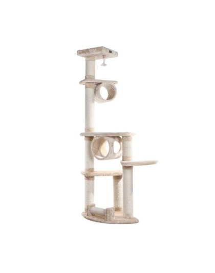 74 " H Real Wood Cat Tree With Cured Sisal Posts A7463