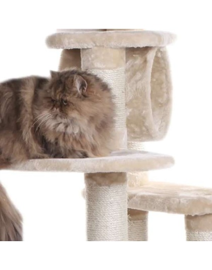 74 " H Real Wood Cat Tree With Cured Sisal Posts A7463