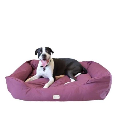Armarkat Bolstered Dog Bed, Burgundy,In M/L/XL 3 Sizes - L