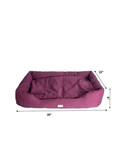 Armarkat Bolstered Dog Bed, Burgundy,In M/L/XL 3 Sizes - L
