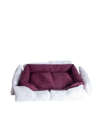 Armarkat Bolstered Dog Bed, Burgundy,In M/L/XL 3 Sizes - XL