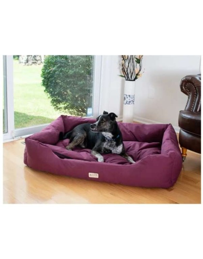Armarkat Bolstered Dog Bed, Burgundy,In M/L/XL 3 Sizes - XL