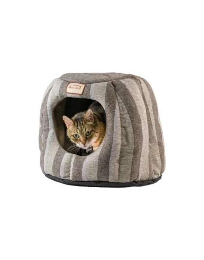 Gray - Armarkat Cat Cave Shape Bed W Anti- slip Base, Cushion Mat