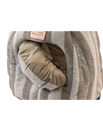 Gray - Armarkat Cat Cave Shape Bed W Anti- slip Base, Cushion Mat