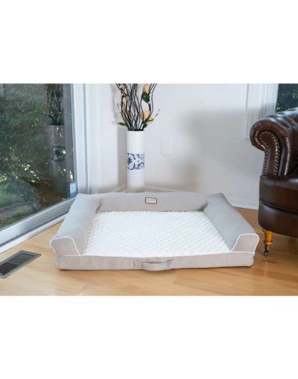 Armarkat D07B Medium Bolstered Pet Bed Cushion W Memory Foam