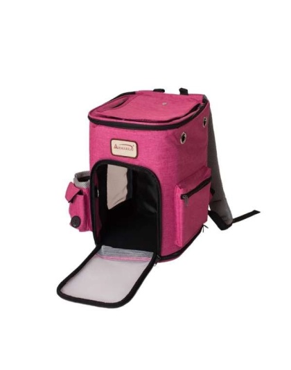 Armarkat PC301P Pets Backpack Pet Carrier In Pk and Gy Combo