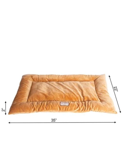 Earth Brown - Armarkat Pet Bed Mat, Dog Crate Soft Pad W Poly Fill Cushion - L